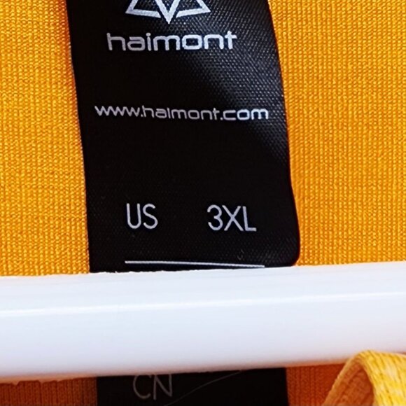 Haimont Mens Long Sleeve Yellow Pullover Shirt Size 3XL - Picture 2 of 7